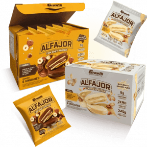Alfajor com Whey Protein - Display C/ 6 Un. - Growth Supplements